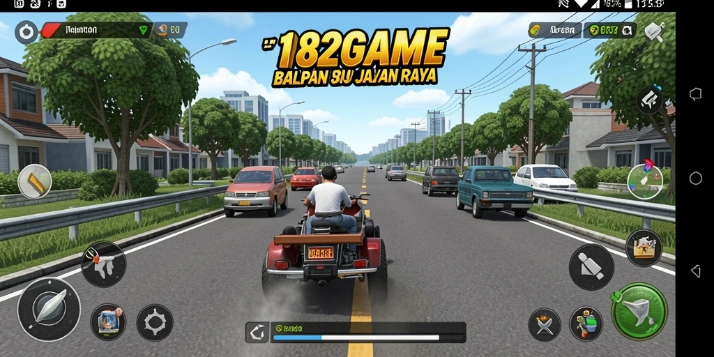 Tampilan menegangkan dari balapan di 182GAME.