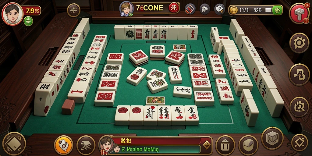 Screenshot gameplay Mahjong di 7CONE menunjukkan keseruan permainan.