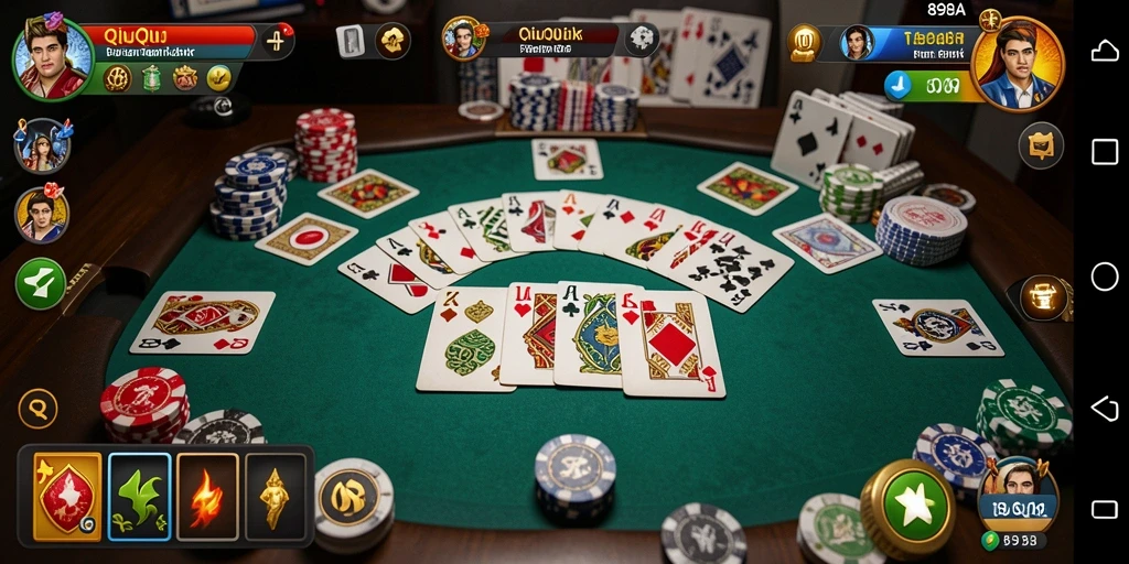 Tampilan gameplay seru dari permainan QiuQiu 898A.