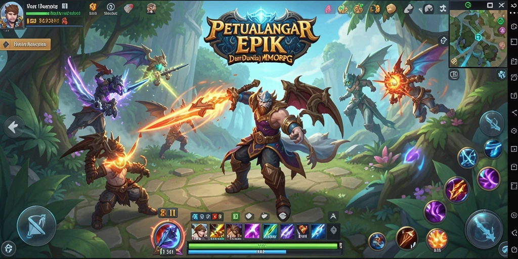 Tampilan gameplay menawan dari 8II dalam dunia MMORPG.