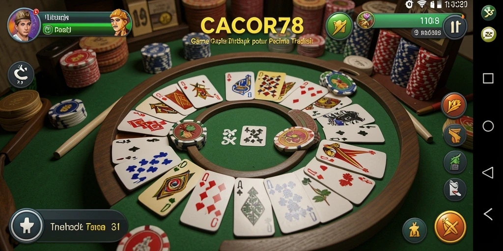 Tampilan gameplay seru dalam game Gaple CACOR78.