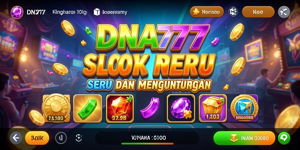 Tampilan gameplay seru di DNA777 dengan gulungan berputar.