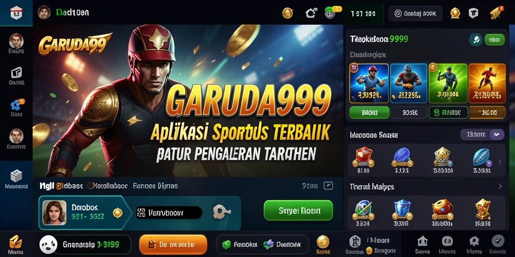 Screenshot utama GARUDA999 menampilkan antarmuka taruhan olahraga yang menarik.