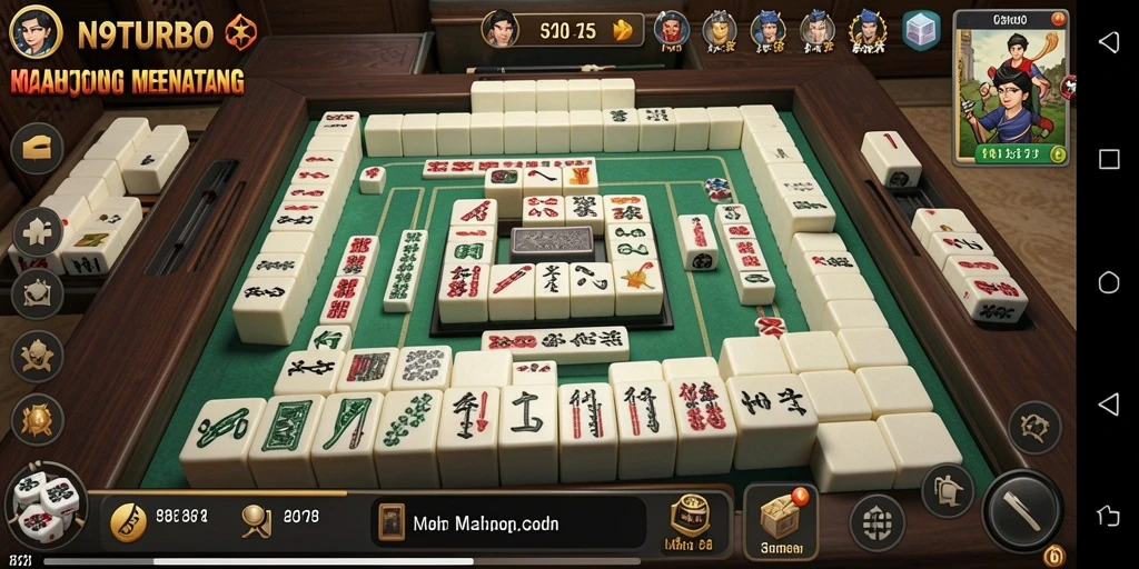 Tampilan gameplay Mahjong yang menantang dan seru.