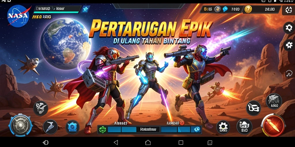 Tampilan aksi pertarungan dalam NASA4D yang intens dan menegangkan.