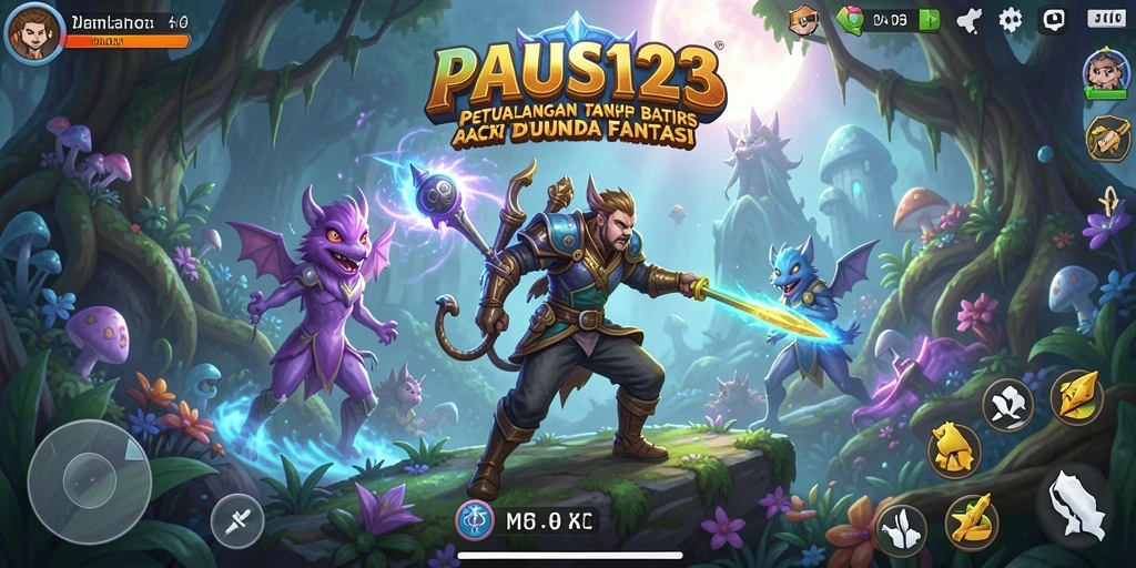 Tampilan gameplay PAUS123 yang menampilkan aksi seru dalam pertempuran.