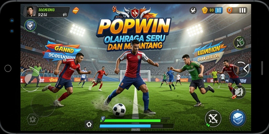 Gameplay seru dalam aplikasi olahraga POPWIN.